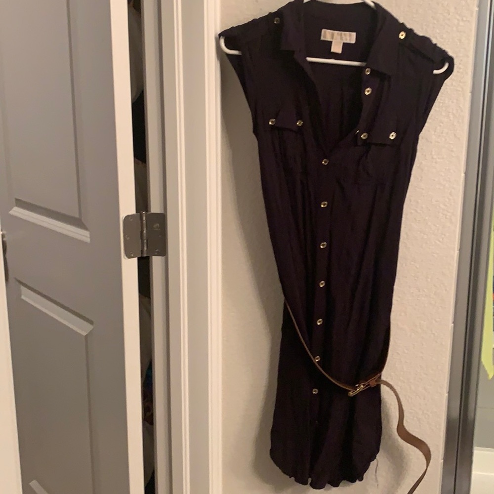 Michael Kors navy button down dress